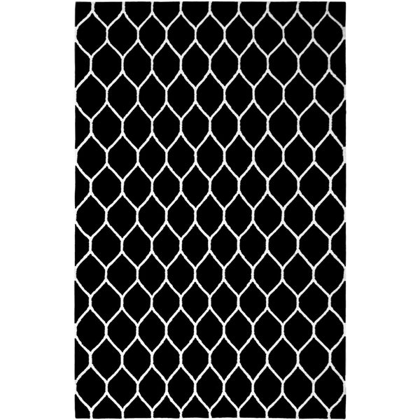 שטיח קילים הדס 04 שחור/לבן KILIM