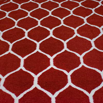 שטיח קילים הדס 04 אדום/לבן | השטיח האדום