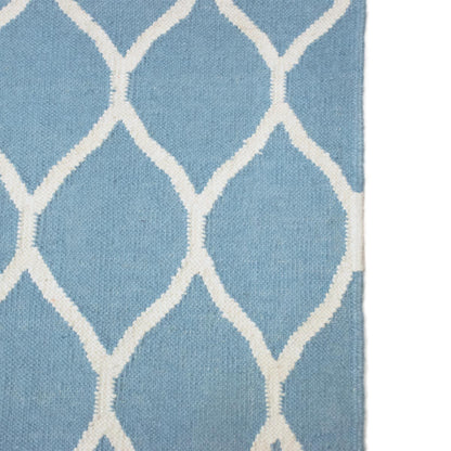 שטיח קילים הדס 04 תכלת/לבן | השטיח האדום