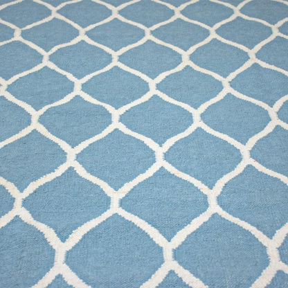 שטיח קילים הדס 04 תכלת/לבן | השטיח האדום