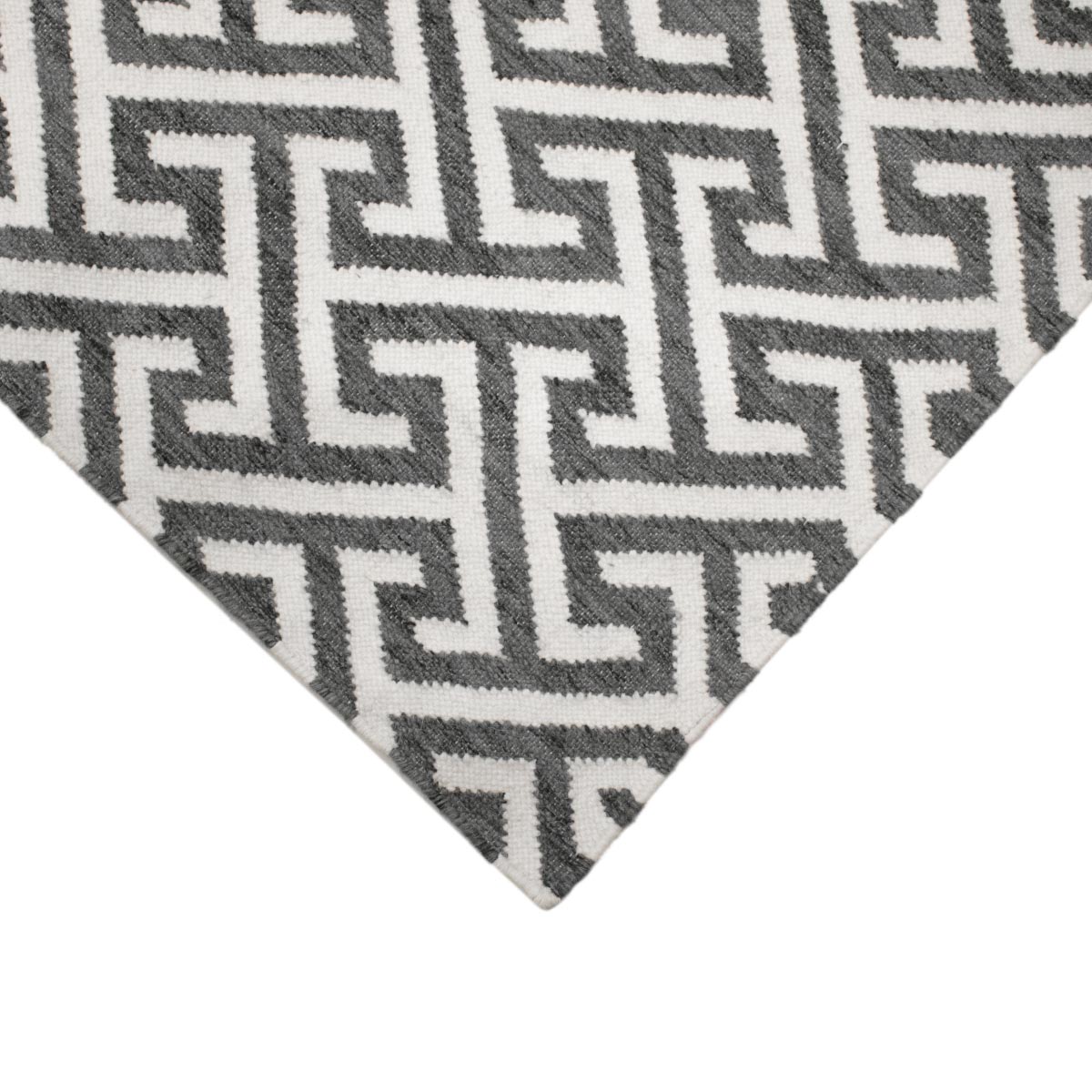 שטיח קילים הדס 03 אפור כהה/לבן | השטיח האדום