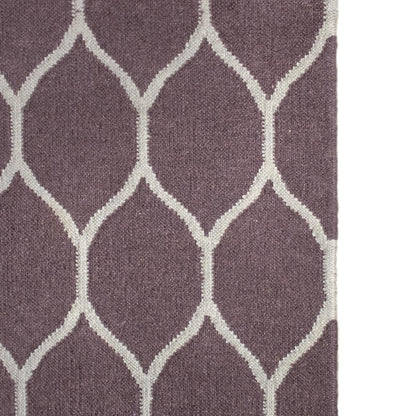 שטיח קילים הדס 04 סגול/אפור עם פרנזים | השטיח האדום