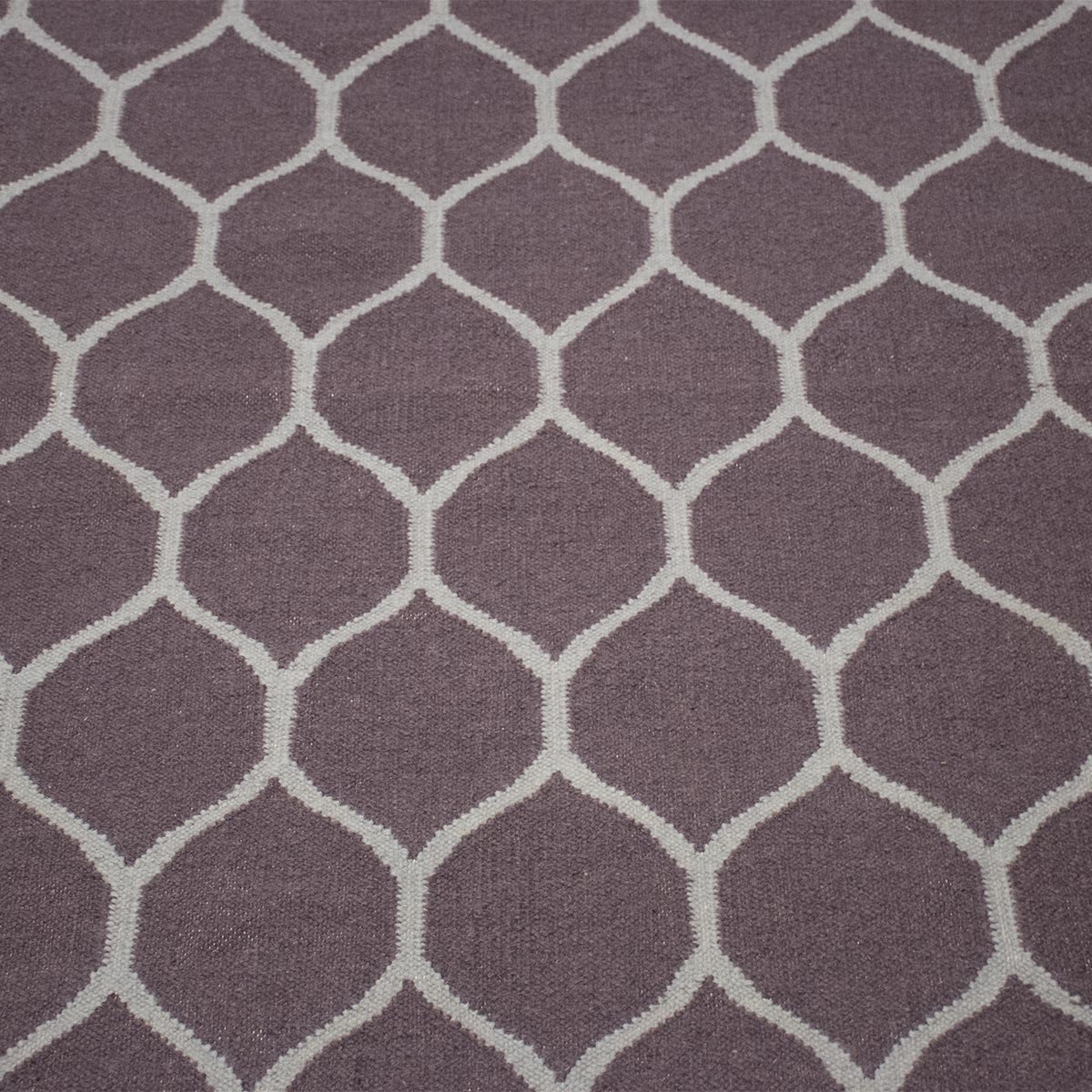 שטיח קילים הדס 04 סגול/אפור עם פרנזים | השטיח האדום