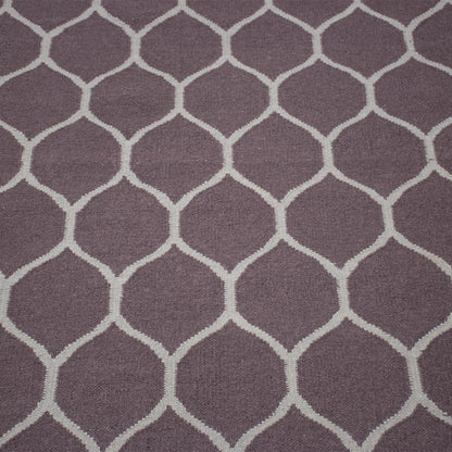 שטיח קילים הדס 04 סגול/אפור עם פרנזים | השטיח האדום