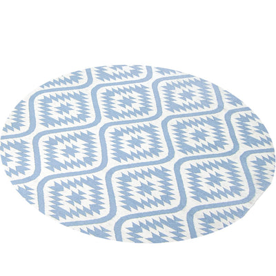 שטיח קילים הדס 11 תכלת/לבן עגול | השטיח האדום