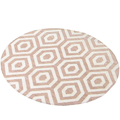 שטיח קילים הדס 02 ורוד/לבן עגול | השטיח האדום