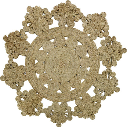 שטיח תמר מעצבים 01 בז' עגול | השטיח האדום