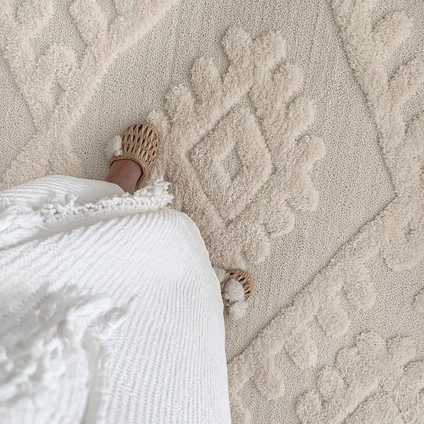 שטיח אטלס 11 קרם עגול ATLAS - hover