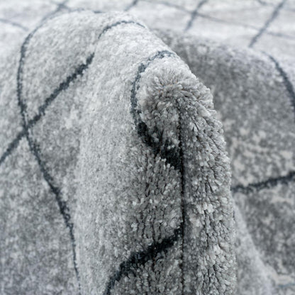 שטיח מרקש 20 אפור עגול | השטיח האדום