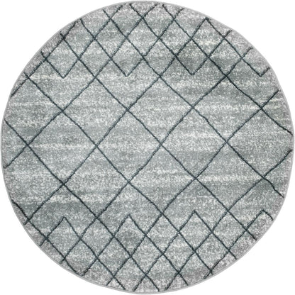 שטיח מרקש 20 אפור עגול | השטיח האדום