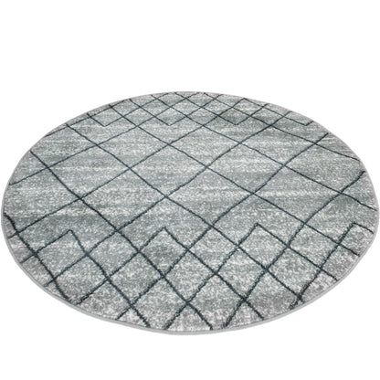 שטיח מרקש 20 אפור עגול | השטיח האדום