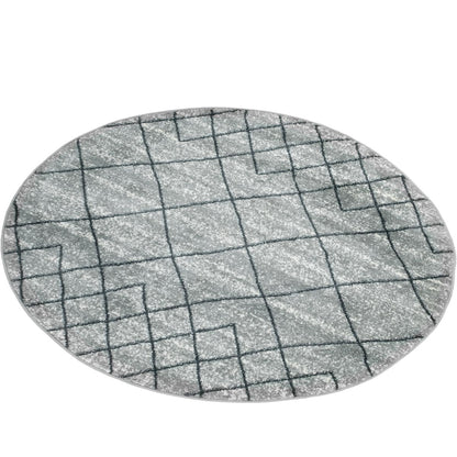 שטיח מרקש 20 אפור עגול | השטיח האדום