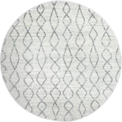 שטיח מרקש 24 קרם/אפור עגול | השטיח האדום