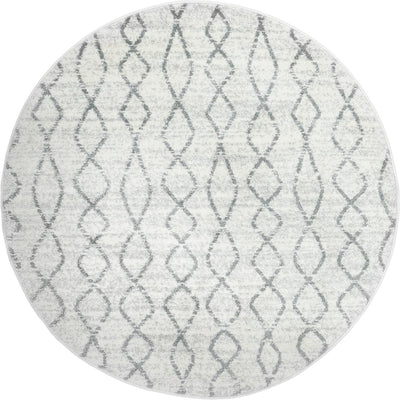 שטיח מרקש 24 קרם/אפור עגול | השטיח האדום