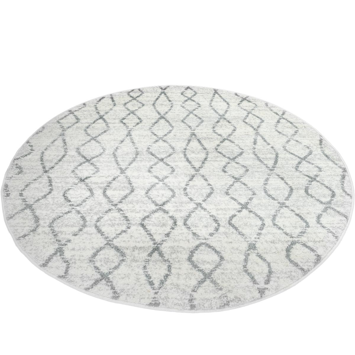 שטיח מרקש 24 קרם/אפור עגול | השטיח האדום