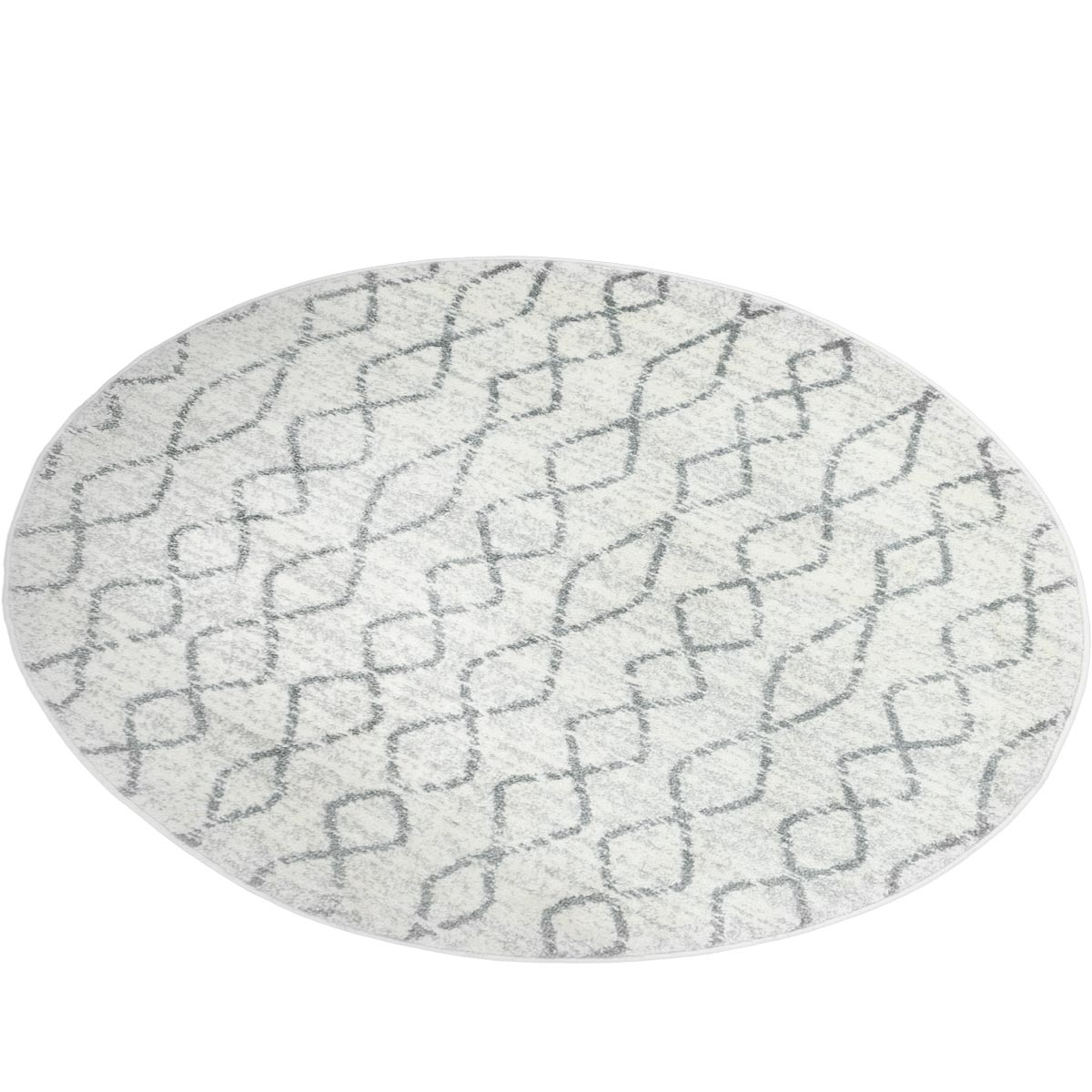 שטיח מרקש 24 קרם/אפור עגול | השטיח האדום