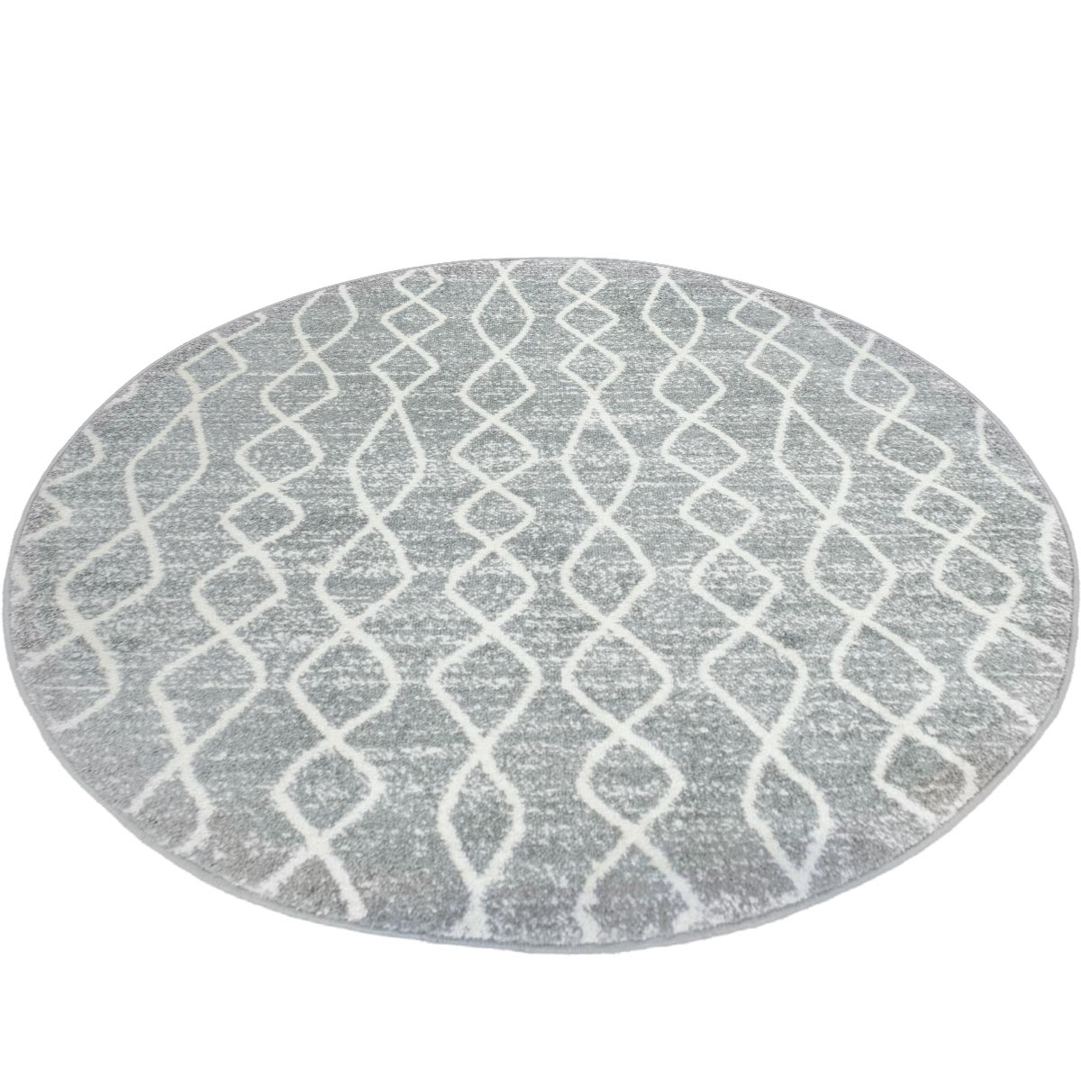 שטיח מרקש 24 אפור/קרם עגול | השטיח האדום