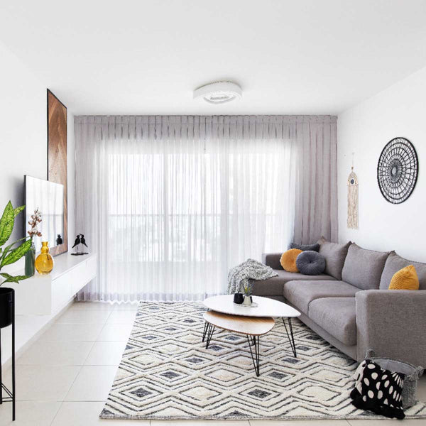 שטיח קילים סקנדינבי 30 שחור/לבן KILIM