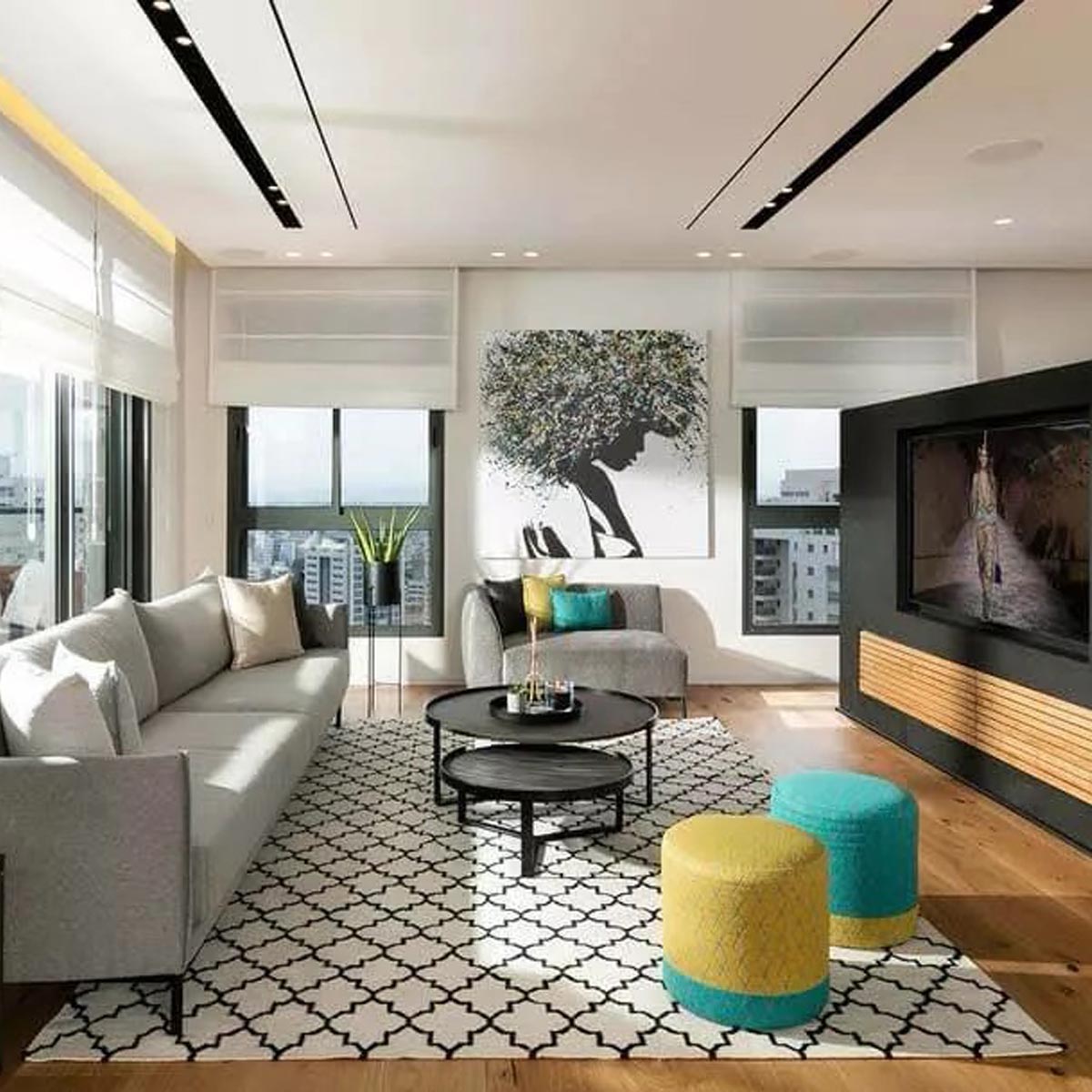 שטיח קילים הדס 07 לבן/שחור עם פרנזים | השטיח האדום