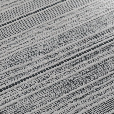 שטיח גפן כותנה 12 שחור/לבן ראנר עם פרנזים | השטיח האדום