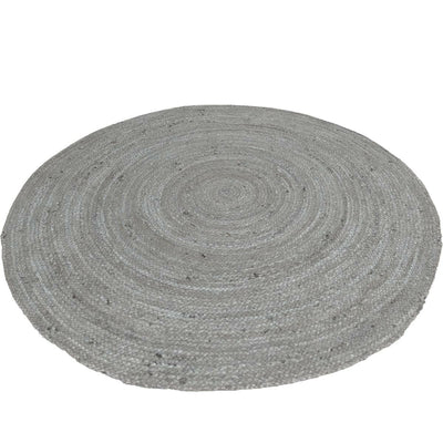 שטיח תמר אריגה שטוחה 01 אפור כהה עגול | השטיח האדום