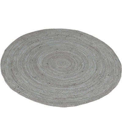 שטיח תמר אריגה שטוחה 01 אפור כהה עגול | השטיח האדום