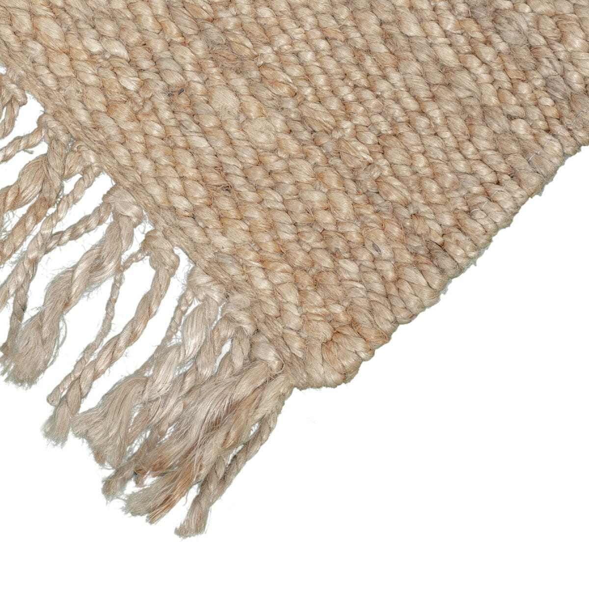 שטיח תמר אריגה גסה 01 בז' עם פרנזים | השטיח האדום