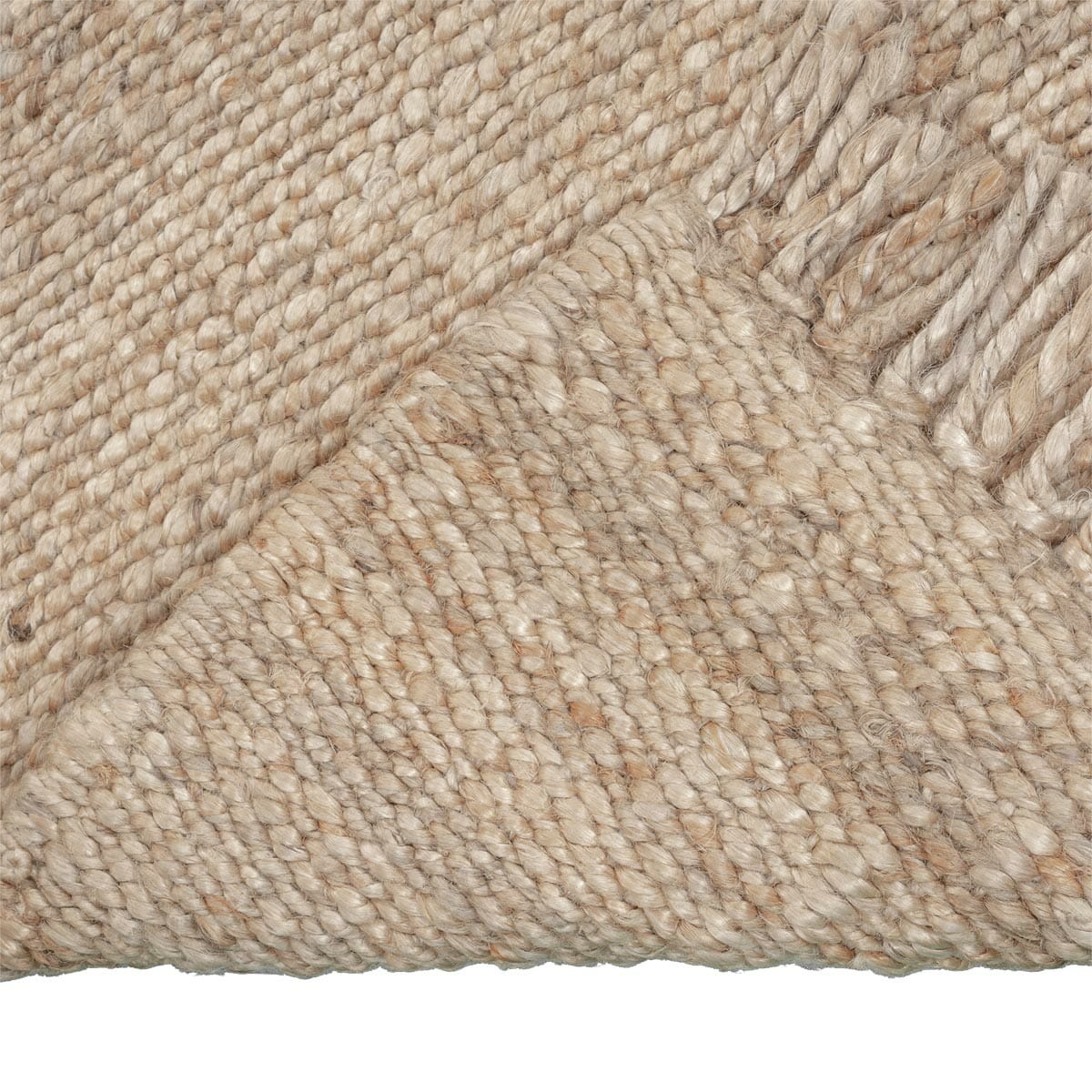 שטיח תמר אריגה גסה 01 בז' עם פרנזים | השטיח האדום