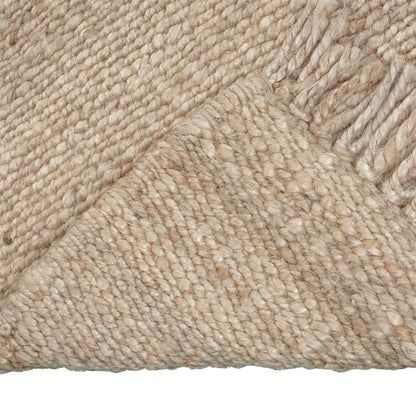 שטיח תמר אריגה גסה 01 בז' עם פרנזים | השטיח האדום