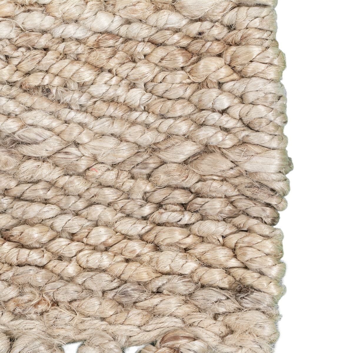 שטיח תמר אריגה גסה 01 בז' בהיר עם פרנזים | השטיח האדום