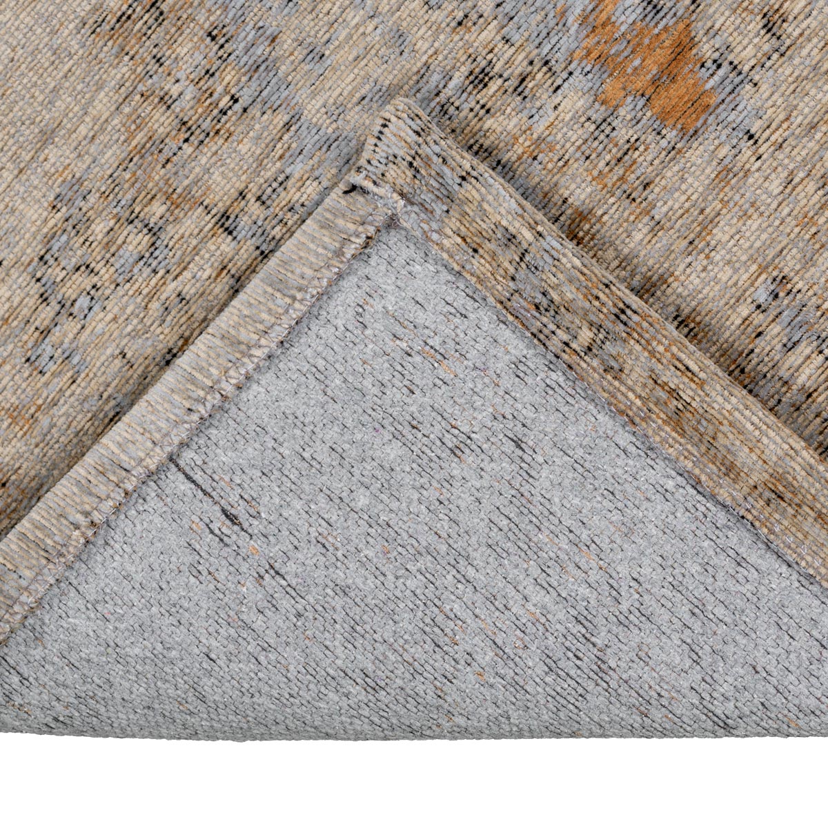 שטיח מרסיי 39 אפור/כתום/כחול | השטיח האדום