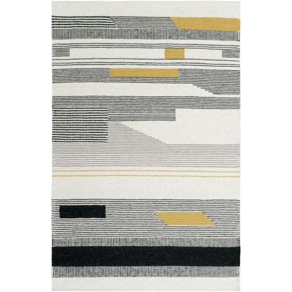 שטיח קילים סקנדינבי 20 שחור/צהוב/אפור KILIM