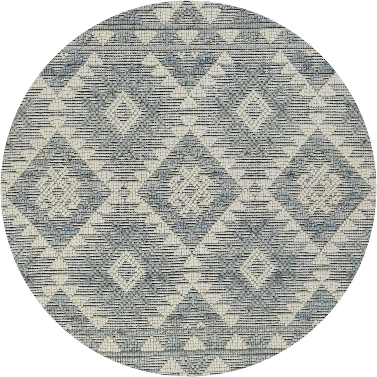 שטיח נירוונה 04 בז'/תכלת עגול | השטיח האדום