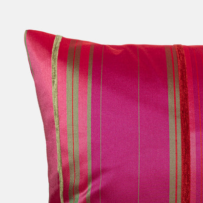 כרית פוז 01 אדום/פוקסיה פסים