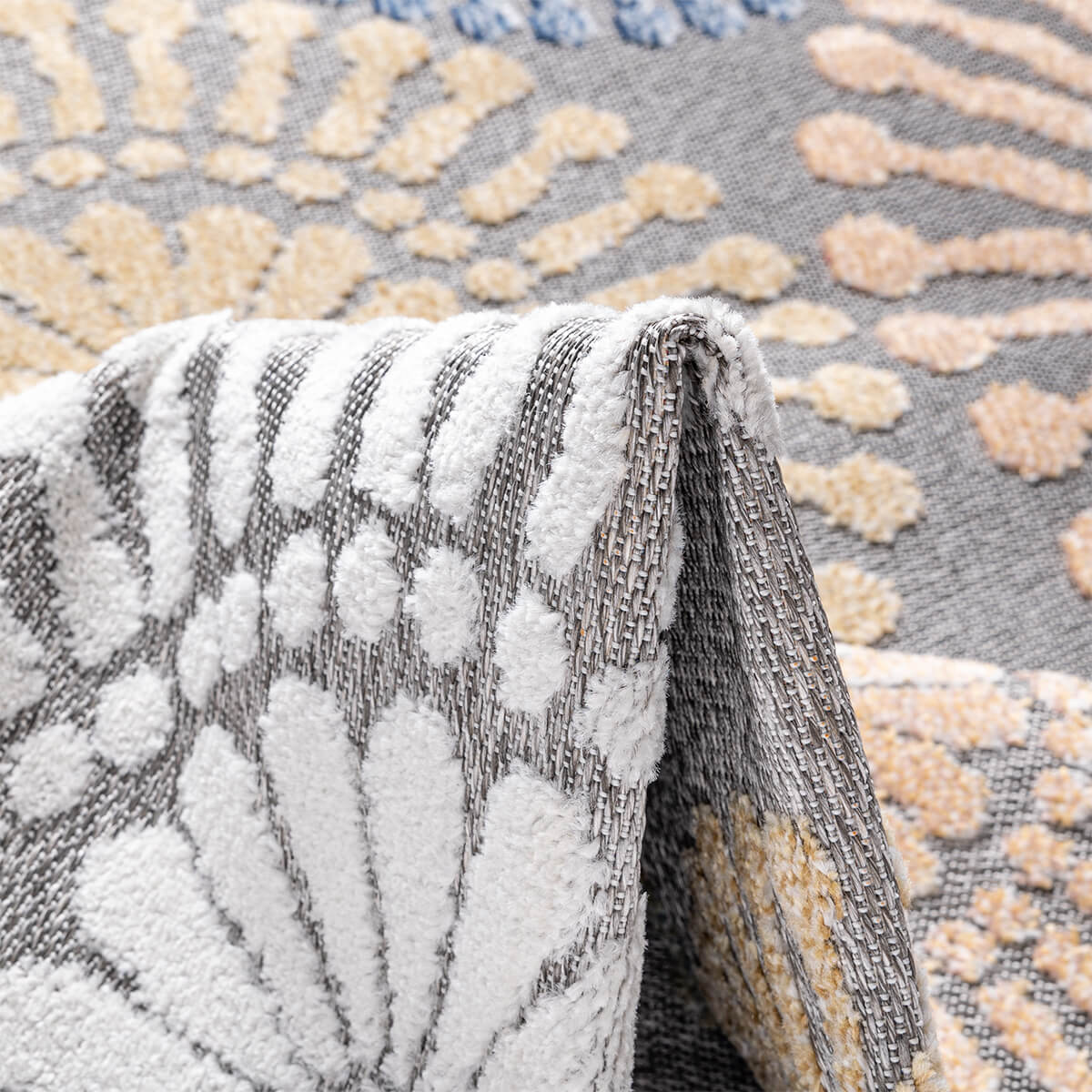 שטיח נייטשר 08 אפור/כחול/צהוב NATURE