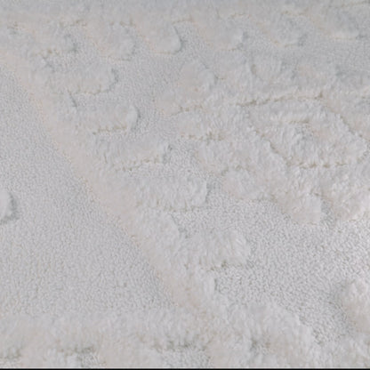 שטיח אטלס 10 קרם ריבוע עם פרנזים | השטיח האדום