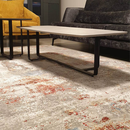 שטיח ג'איפור 02 אדום/כחול/צהוב עם פרנזים | השטיח האדום