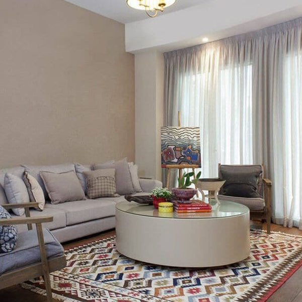 שטיח קילים שיראז 02 צבעוני עם פרנזים KILIM