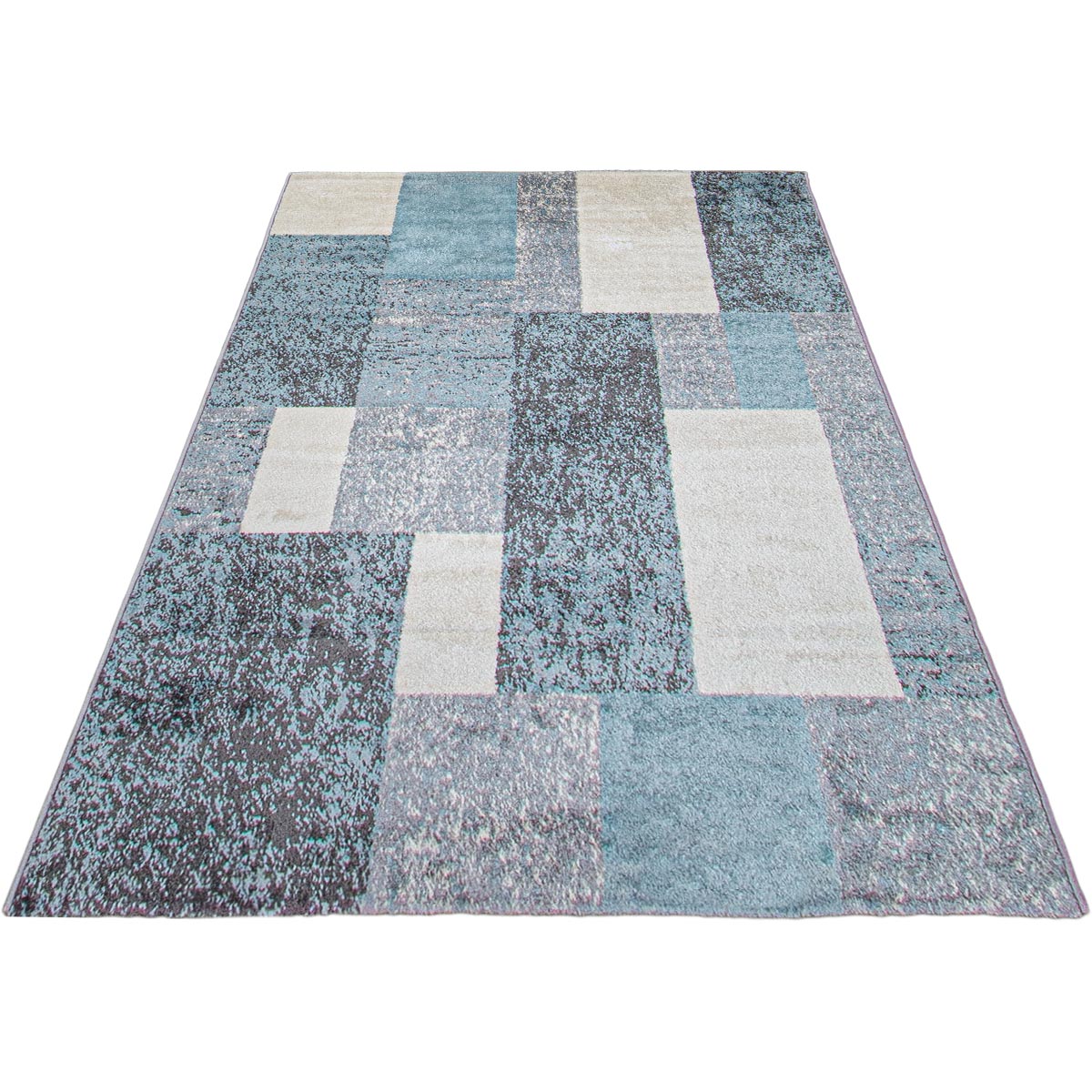 שטיח סלוניקי 10 אפור/קרם/טורקיז | השטיח האדום