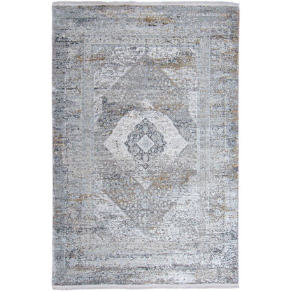 שטיח ג'איפור 20 אפור עם פרנזים | השטיח האדום