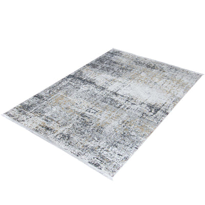 שטיח מילאנו 47 אפור/בז' עם פרנזים | השטיח האדום