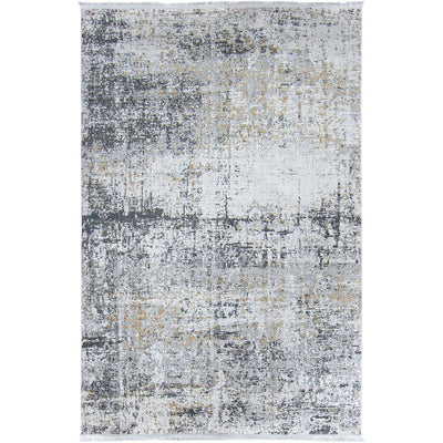 שטיח מילאנו 47 אפור/בז' עם פרנזים | השטיח האדום