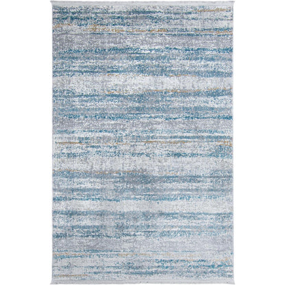 שטיח מילאנו 45 קרם/אפור/כחול עם פרנזים | השטיח האדום