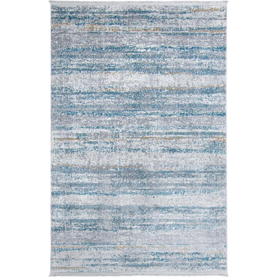 שטיח מילאנו 45 קרם/אפור/כחול עם פרנזים | השטיח האדום