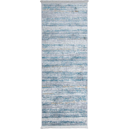 שטיח מילאנו 45 קרם/אפור/כחול ראנר עם פרנזים | השטיח האדום