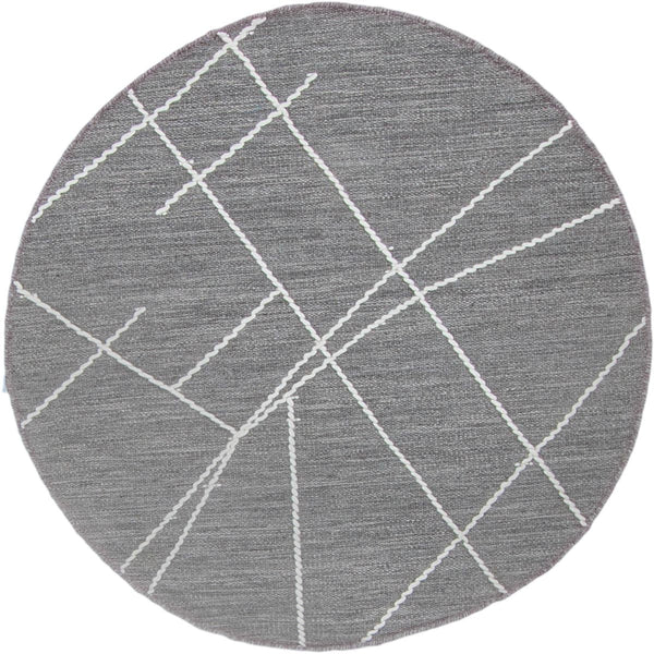 שטיח קילים סקנדינבי 13 אפור עגול KILIM