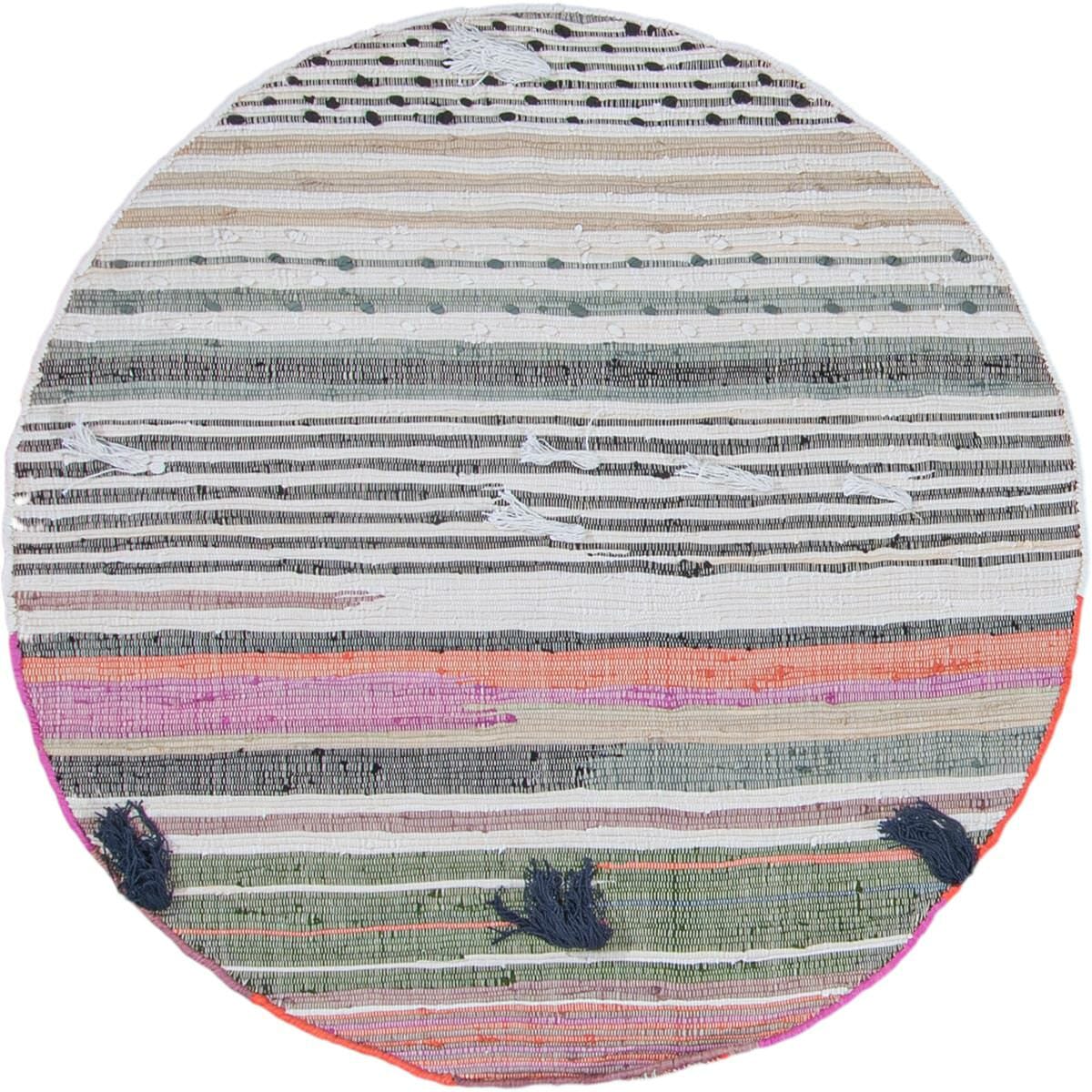 שטיח קילים נורדי 03 צבעוני עגול | השטיח האדום