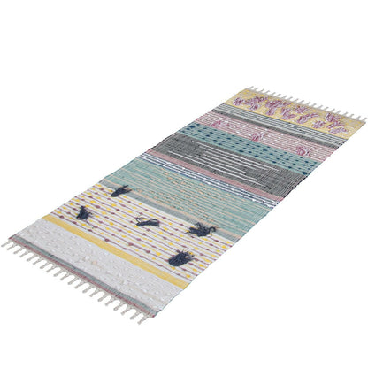 שטיח קילים נורדי 04 צבעוני ראנר עם פרנזים | השטיח האדום