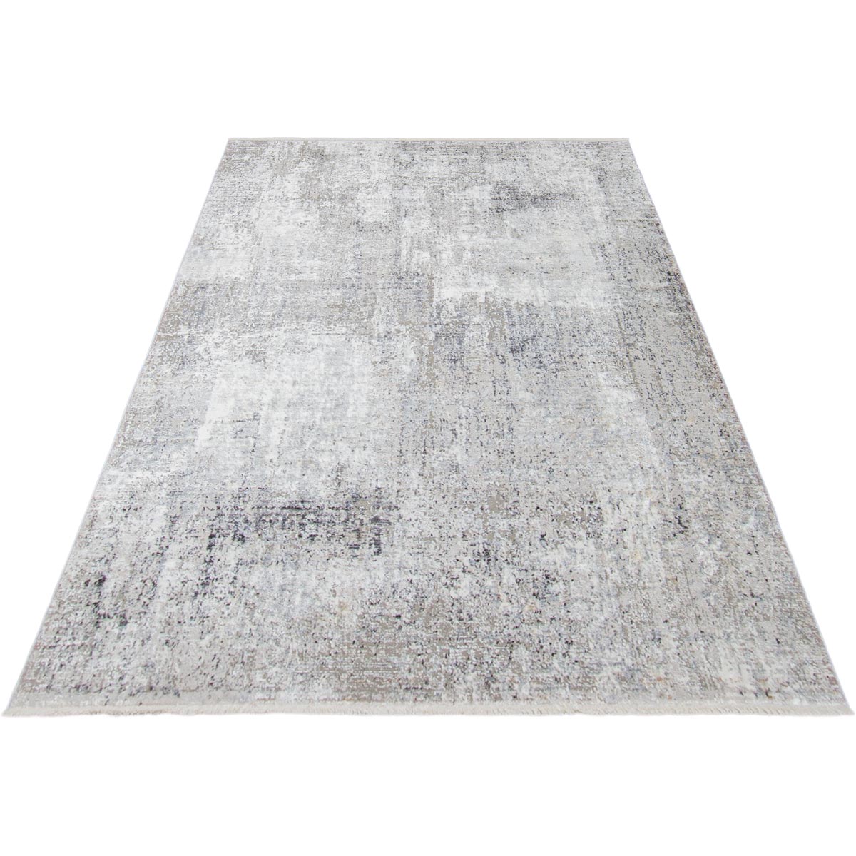 שטיח טוקיו 01 אפור עם פרנזים | השטיח האדום