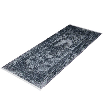 שטיח טוקיו 05 שחור/אפור ראנר עם פרנזים | השטיח האדום